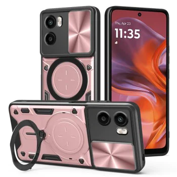 Калъф за Motorola Moto G05 / E15 - Techsuit - CamGuard Pro - Розово Злато - Златист