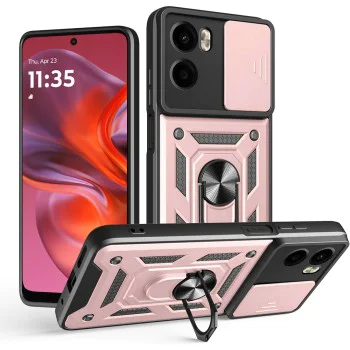 Калъф за Motorola Moto G05 / E15 - Techsuit - CamShield Series - Розово Злато - Златист