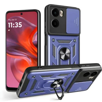 Калъф за Motorola Moto G05 / E15 - Techsuit - CamShield Series - Син