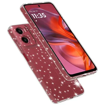 Калъф за Motorola Moto G05 / E15 - Techsuit - SparkleSkin Series - Прозрачен
