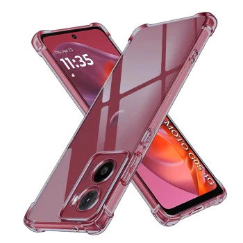 Калъф за Motorola Moto G05 / E15 - Techsuit - Удароустойчив Clear Silicone - Опушено Черен