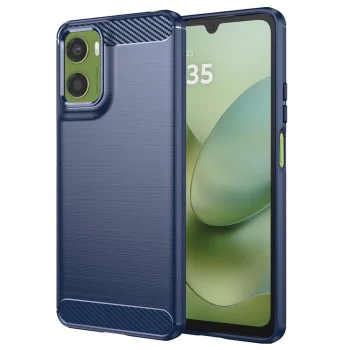 Калъф за Motorola Moto G06 / G06 Power - Techsuit Carbon Silicone - Син