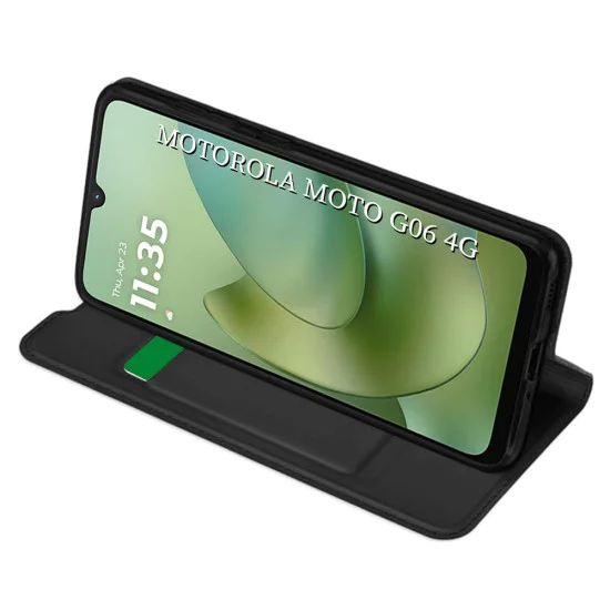 Калъф – Motorola Moto G06 – Techsuit Magskin Book – Черен