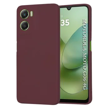 Калъф за Motorola Moto G06 - Techsuit SoftFlex - Сливово червен