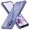 Калъф за Motorola Moto G13 / G23 - Techsuit - Удароустойчив Clear Silicone - Опушено Черен