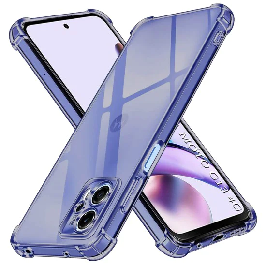 Калъф за Motorola Moto G13 / G23 - Techsuit - Удароустойчив Clear Silicone - Опушено Черен