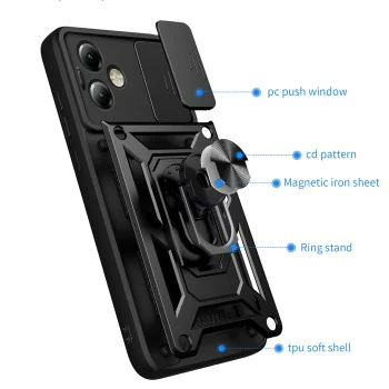 Калъф за Motorola Moto G14 - CamShield Series - Син