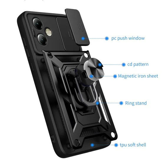 Калъф за Motorola Moto G14 - CamShield Series - Син