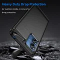 Калъф за Motorola Moto G14 - Carbon Silicone - Blue