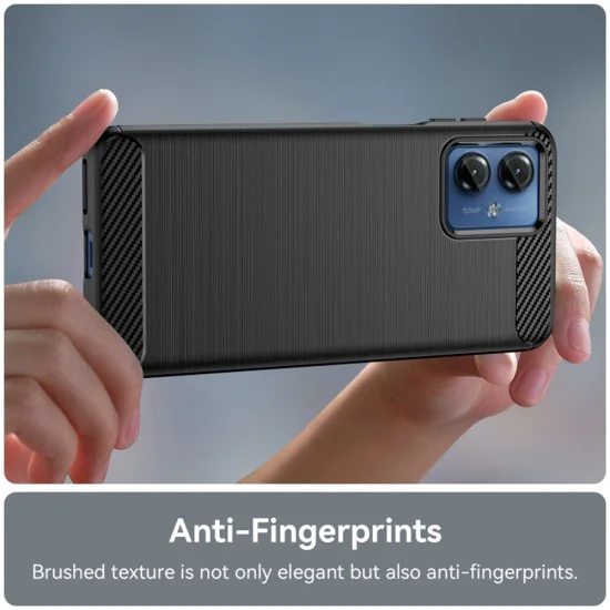 Калъф за Motorola Moto G14 - Carbon Silicone - Черен