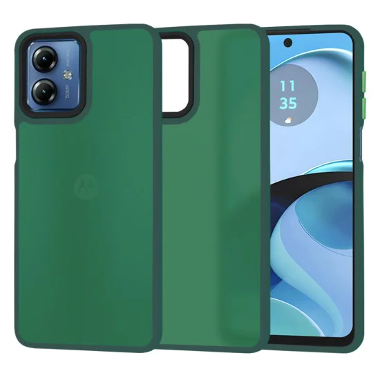 Калъф за Motorola Moto G14 - HaloFrost Series - Midnight Green