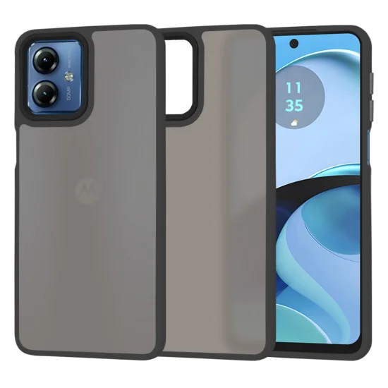 Калъф за Motorola Moto G14 - HaloFrost Series - черен