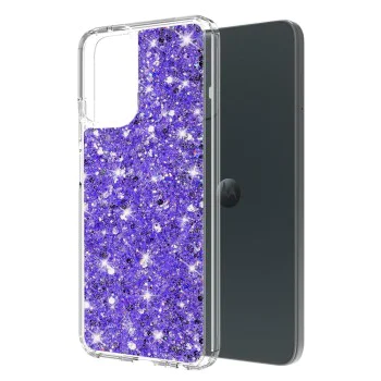 Калъф за Motorola Moto G14 - Sparkly Glitter - Лилав