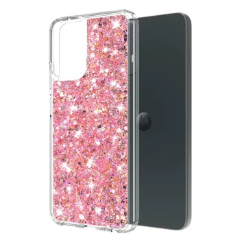 Калъф за Motorola Moto G14 - Sparkly Glitter - Розов
