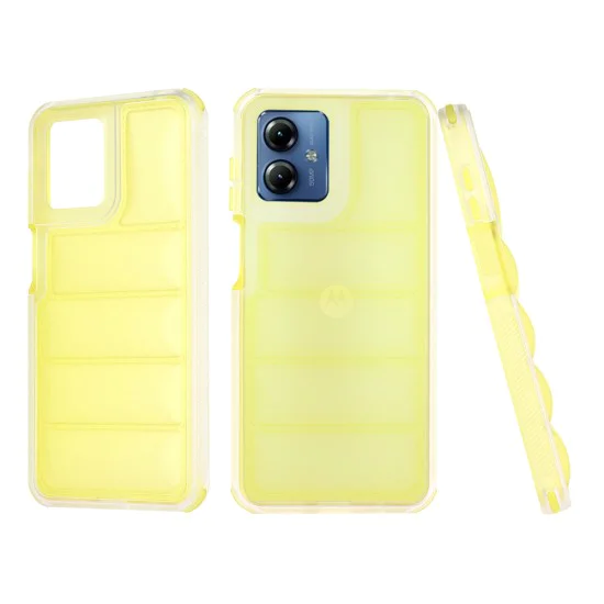 Калъф за Motorola Moto G14 - Wave Shield - Жълт