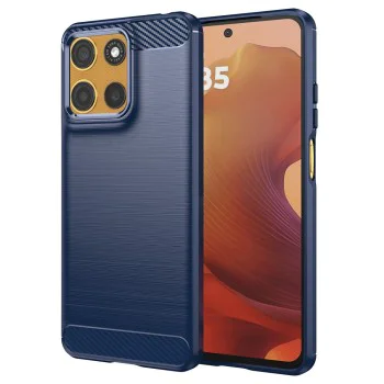 Калъф за Motorola Moto G15 / G15 Power - Techsuit - Carbon Silicone - Син