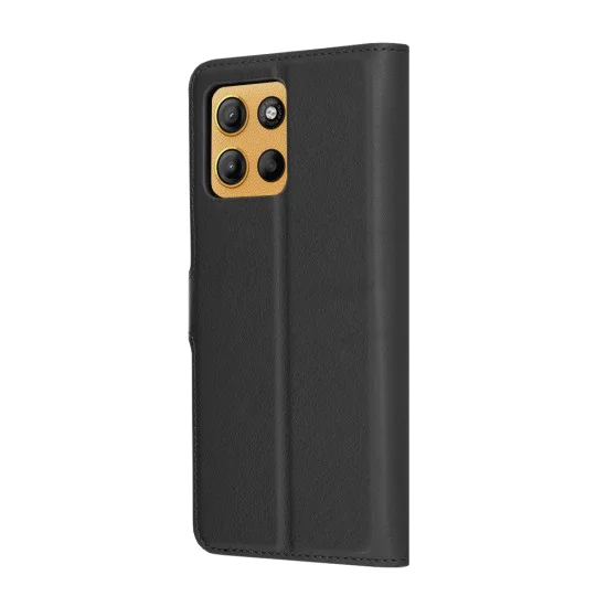 Калъф за Motorola Moto G15 / G15 Power - Techsuit - Leather Folio - Черен
