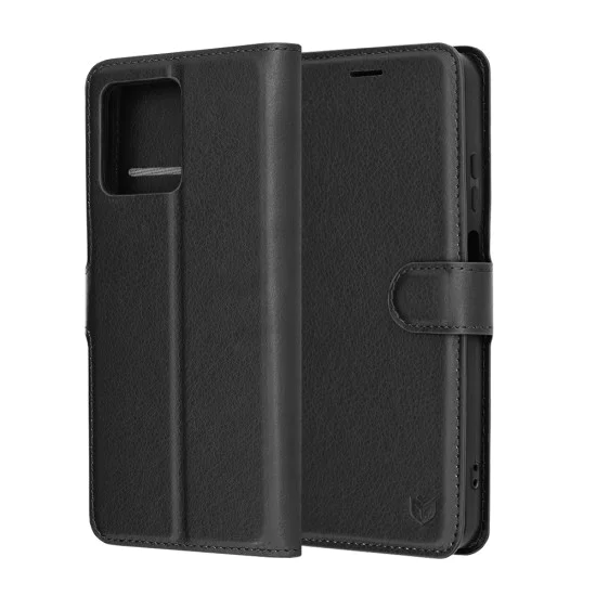 Калъф за Motorola Moto G15 / G15 Power - Techsuit - Leather Folio - Черен