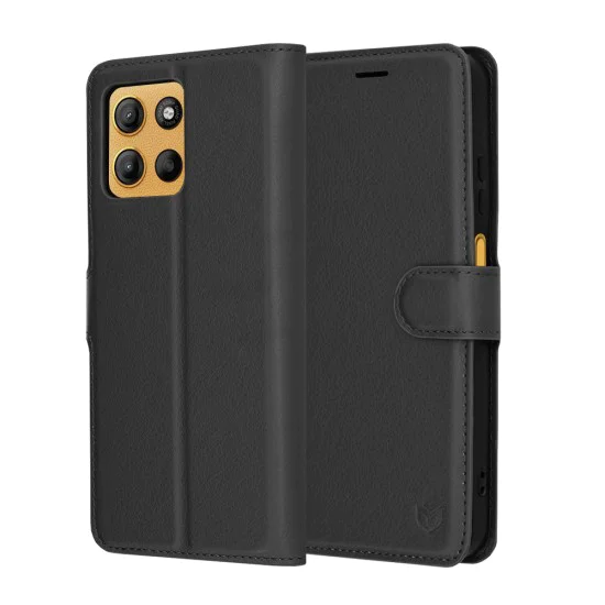 Калъф за Motorola Moto G15 / G15 Power - Techsuit - Leather Folio - Черен
