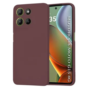 Калъф за Motorola Moto G15 / G15 Power - Techsuit - SoftFlex - Plum Red