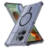 Калъф за Motorola Moto G15 / G15 Power - Techsuit - Удароустойчив Clear Silicone MagSafe - Опушено Черен