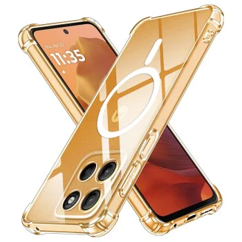 Калъф за Motorola Moto G15 / G15 Power - Techsuit - Удароустойчив Clear Siliconeов MagSafe - Прозрачен