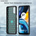 Калъф за Motorola Moto G22 - Carbon Silicone - Черен