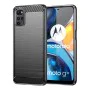 Калъф за Motorola Moto G22 - Carbon Silicone - Черен