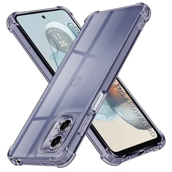 Калъф за Motorola Moto G24 Power - Techsuit - Shockproof Clear Silicone - Опушено Черен