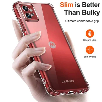 Калъф за Motorola Moto G32 - Удароустойчив Прозрачен Силиконов - Прозрачен