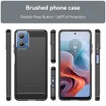 Калъф за Motorola Moto G34 / Moto G45 - Carbon Silicone - Черен