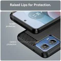 Калъф за Motorola Moto G34 / Moto G45 - Carbon Silicone - Черен