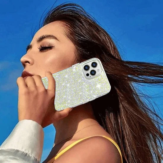 Калъф за Motorola Moto G34 / Moto G45 - Sparkly Glitter - Син