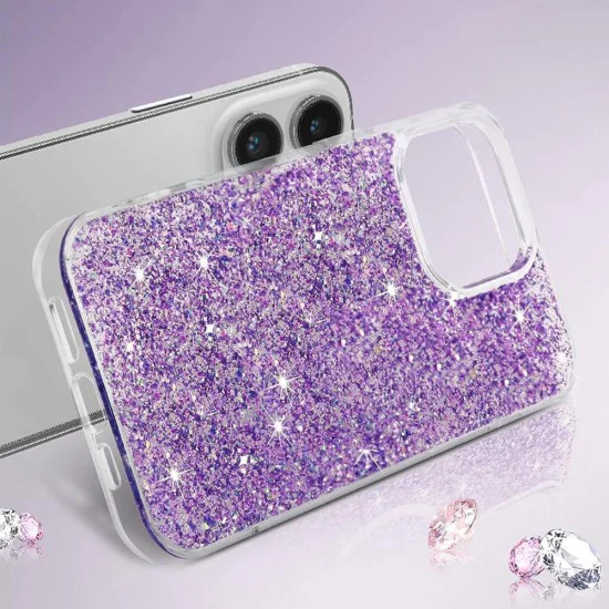 Калъф за Motorola Moto G34 / Moto G45 - Sparkly Glitter - Син