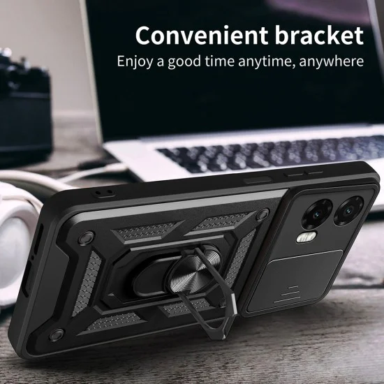 Калъф за Motorola Moto G35 - CamShield Series - черен