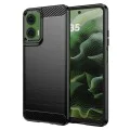 Калъф за Motorola Moto G35 - Carbon Silicone - Черен
