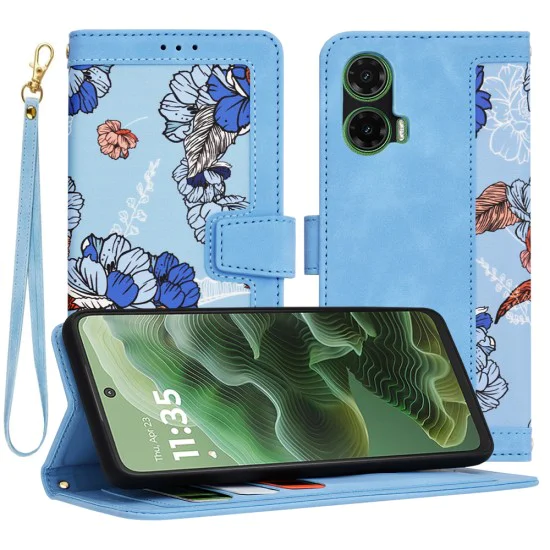 Калъф за Motorola Moto G35 - FlipCraft - Vibrant Blue