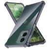 Калъф за Motorola Moto G35 - Techsuit - Удароустойчив Clear Silicone - Опушено Черен