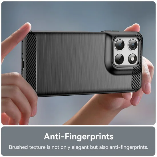 Калъф за Motorola Moto G37 / G37 Power / G47 / G57 Power / G67 Power - Carbon Silicone - Techsuit - Черен