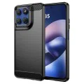 Калъф за Motorola Moto G37 / G37 Power / G47 / G57 Power / G67 Power - Carbon Silicone - Techsuit - Черен