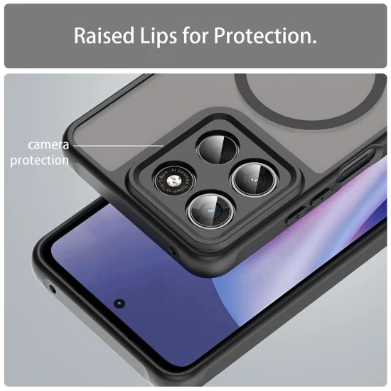 Калъф за Motorola Moto G37 / G37 Power / G47 - HaloFrost II MagSafe - Techsuit - Черен