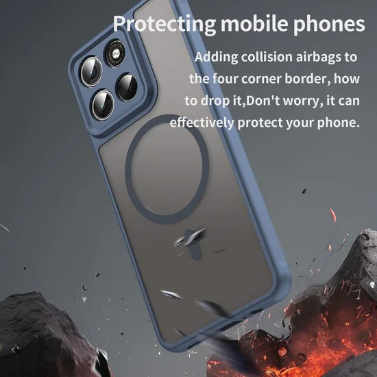 Калъф за Motorola Moto G37 / G37 Power / G47 - HaloFrost II MagSafe - Techsuit - Син (Navy Blue)