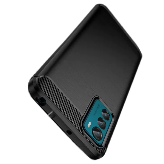 Калъф за Motorola Moto G42 - Carbon Silicone - Черен