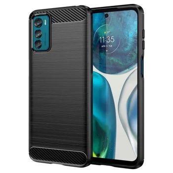 Калъф за Motorola Moto G42 - Carbon Silicone - Черен