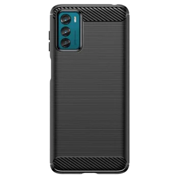 Калъф за Motorola Moto G42 - Carbon Silicone - Черен