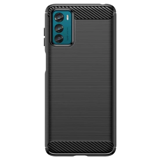 Калъф за Motorola Moto G42 - Carbon Silicone - Черен