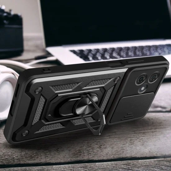 Калъф за Motorola Moto G54 - CamShield Series - черен