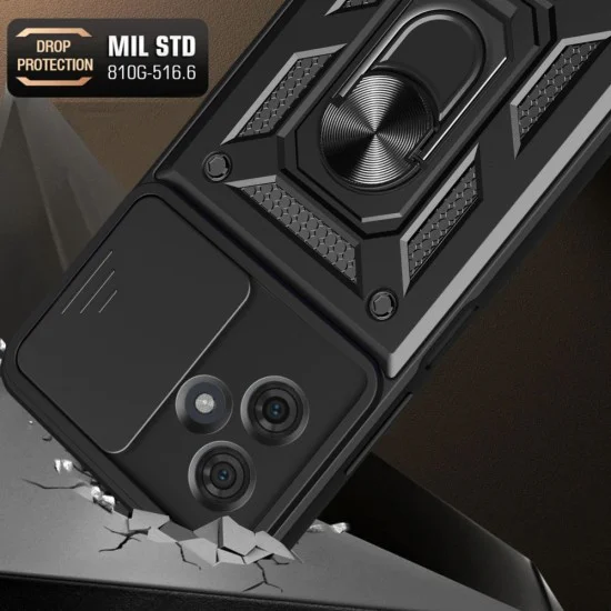 Калъф за Motorola Moto G54 - CamShield Series - черен