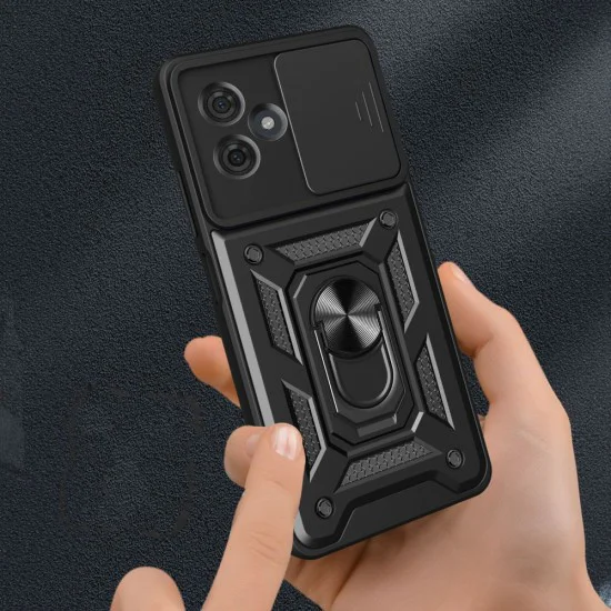 Калъф за Motorola Moto G54 - CamShield Series - черен
