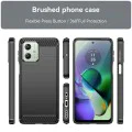 Калъф за Motorola Moto G54 / Moto G54 Power Edition / Moto G64 - Carbon Silicone - Черен